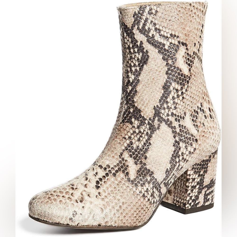 Free People Cecile snakeskin leather ankle boots- size 37